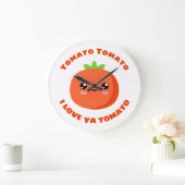 Tomato Tomato I Liebe ya Tomato Große Wanduhr (Zuhause)