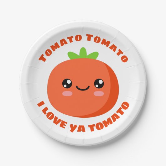 Tomato Tomato I Liebe ya Tomato Pappteller (Vorderseite)