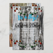 TOMATO VINE FOTO BABY BOY SHOWER EINLADUNG (Vorne/Hinten)