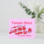Tomato Wars Spaß Card Postkarte (Stehend Vorderseite)