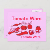 Tomato Wars Spaß Card Postkarte (Vorne/Hinten)