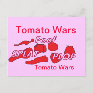 Tomato Wars Spaß Card Postkarte