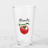 Tomato Wasserfarbe Kunst Glas (Vorderseite)