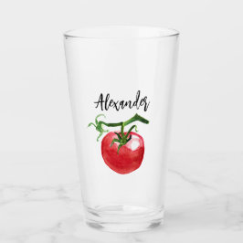 Tomato Wasserfarbe Kunst Glas