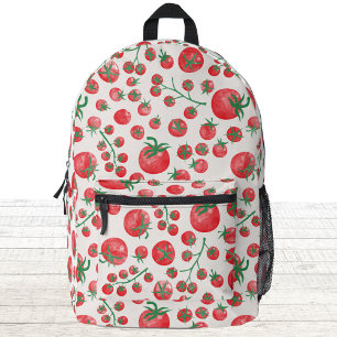 Tomato Wasserfarbe Mittelmeer Muster Bedruckter Rucksack