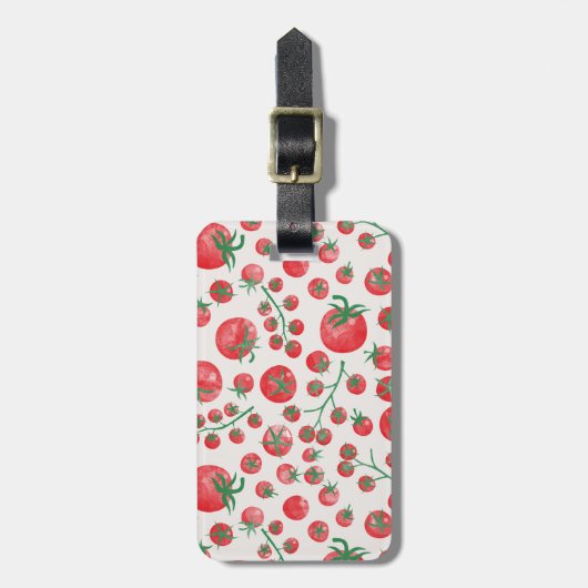 Tomato Watercolor Gepäckanhänger (Vorderseite vertikal)