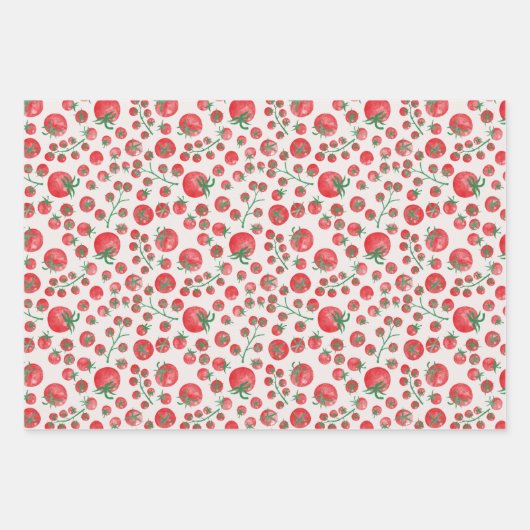 Tomato Watercolor Geschenkpapier Set (Vorderseite 3)