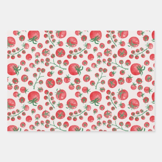 Tomato Watercolor Geschenkpapier Set (Vorderseite)