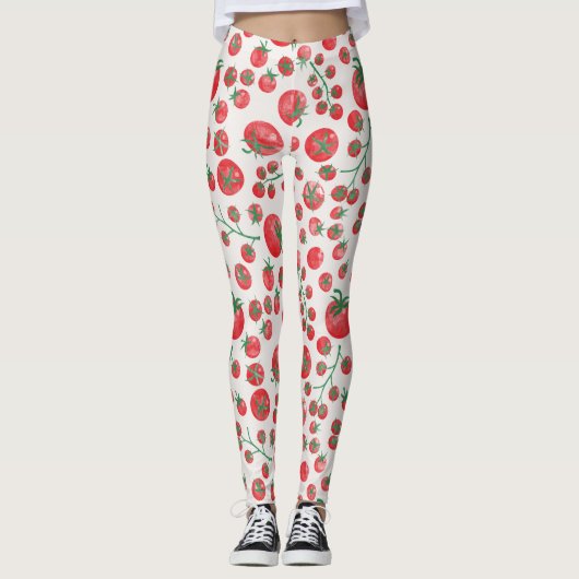 Tomato Watercolor Leggings (Vorderseite)