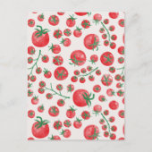 Tomato Watercolor Mediterranean Summer Pattern Postkarte (Vorderseite)