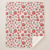 Tomato Watercolor Pattern Sherpadecke (Vorderseite)