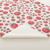 Tomato Watercolor Pattern Sherpadecke (3/4)