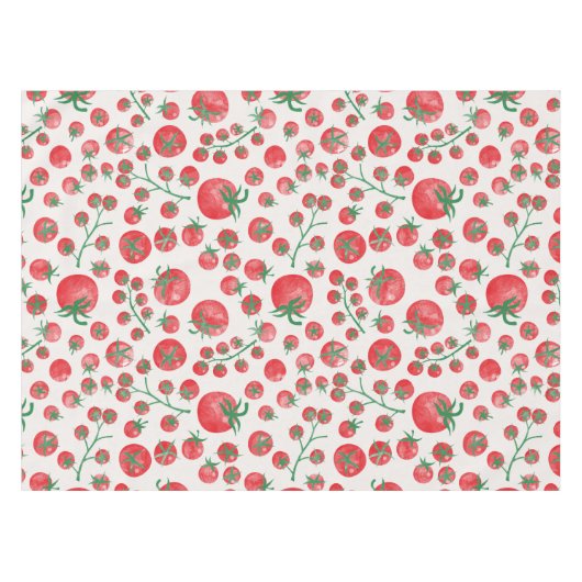 Tomato Watercolor Pattern Tischdecke (Vorderseite (Horizontal))