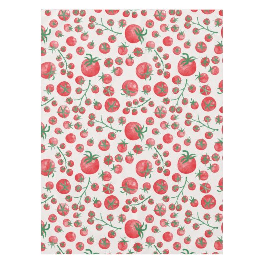 Tomato Watercolor Pattern Tischdecke (Vorderseite)