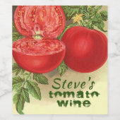 Tomato Wein Künstlerischer personalisierter Not le Weinetikett (Einzelnes Label)