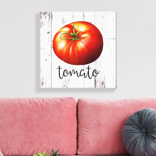 TOMATO Weißes Holz Rustikales Bauernhaus Küche Kun Leinwanddruck (Insitu (Wohnzimmer))