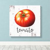 TOMATO Weißes Holz Rustikales Bauernhaus Küche Kun Leinwanddruck (Insitu (Holzboden))