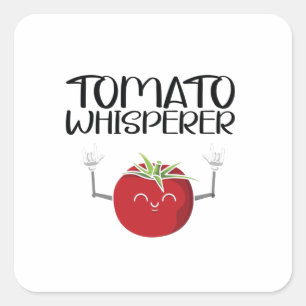 Tomato Whisperer Quadratischer Aufkleber