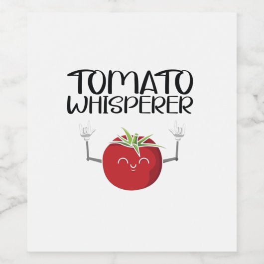Tomato Whisperer Weinetikett (Einzelnes Label)