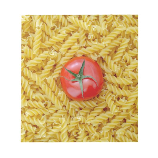 Tomato with fusilli pasta notizblock (Vorderseite)