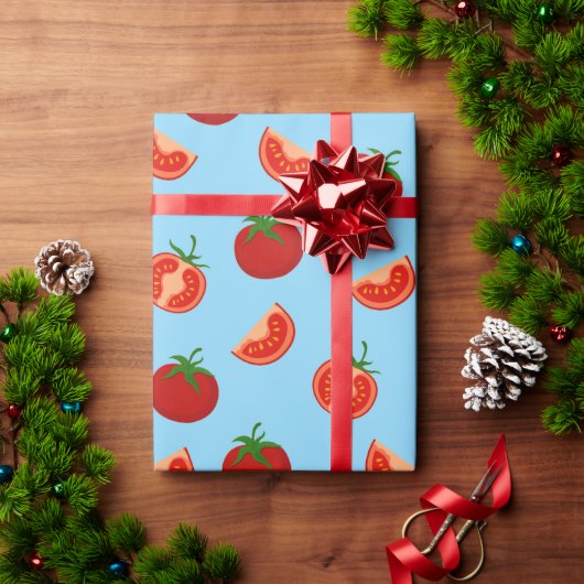 Tomato Wrapping Paper - Fun Food Gift Wrap Geschenkpapier (Feiertagsgeschenk)