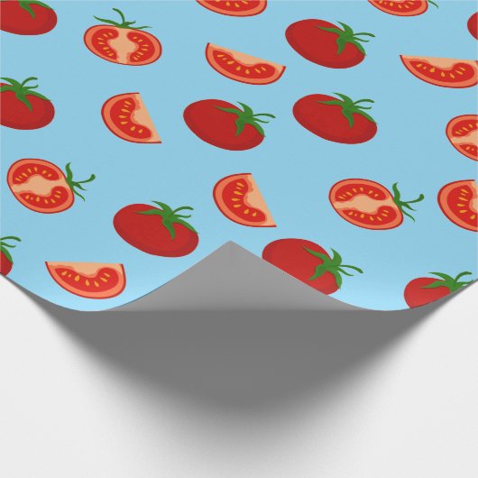 Tomato Wrapping Paper - Fun Food Gift Wrap Geschenkpapier (Ecke)