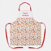 Tomato Zwiebel Chili Patten HandGezeichnet Sommer Schürze (Vorderseite)
