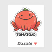 Tomatoad Funny Tomato Toad Puff Aufkleber (Blatt)