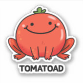 Tomatoad Funny Tomato Toad Puff Aufkleber (Vorderseite)