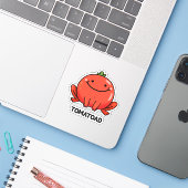 Tomatoad Funny Tomato Toad Puff Aufkleber (Laptop mit iPhone)