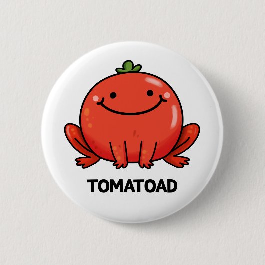 Tomatoad Funny Tomato Toad Puff Button (Vorderseite)