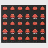 Tomatoad Funny Tomato Toad Puff Dark BG Geschenkpapier (Flach)