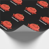 Tomatoad Funny Tomato Toad Puff Dark BG Geschenkpapier (Ecke)