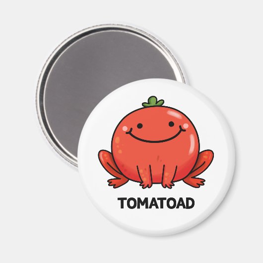 Tomatoad Funny Tomato Toad Puff Magnet (Vorderseite/Rückseite)