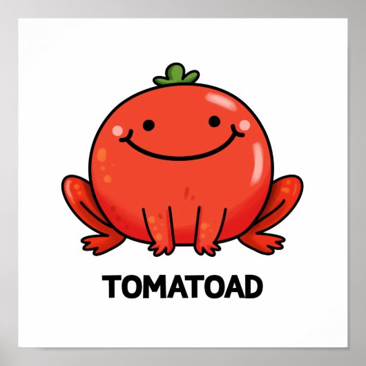 Tomatoad Niedlich Tomato Toad Puff Poster (Vorne)