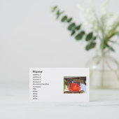 Tomatoe formte in Rosen-Blume Visitenkarte (Stehend Vorderseite)