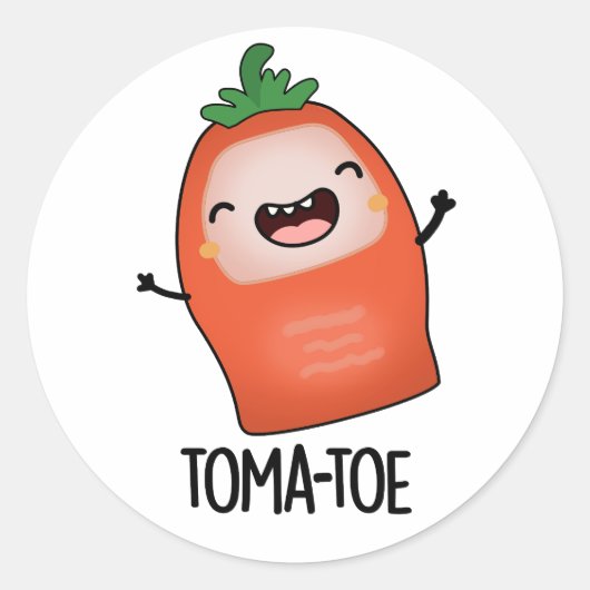 Tomatoe Funny Tomato Pub Runder Aufkleber (Vorderseite)