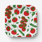 tomatoes arugula vegetables vegan vegetarian pappteller (Vorderseite)