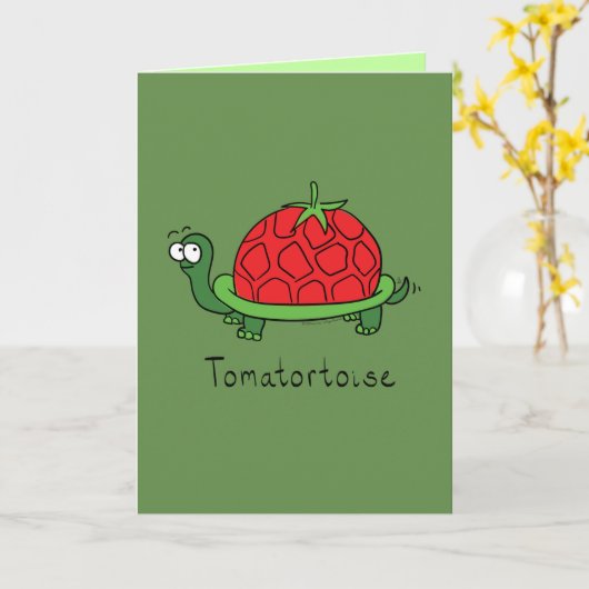 Tomatortoise niedliche karte (Gelbe Blume)