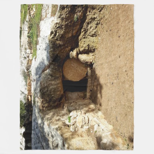 TOMB von JESUS Fleecedecke (Vorderseite)
