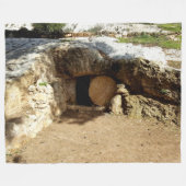 TOMB von JESUS Fleecedecke (Vorderseite (Horizontal))