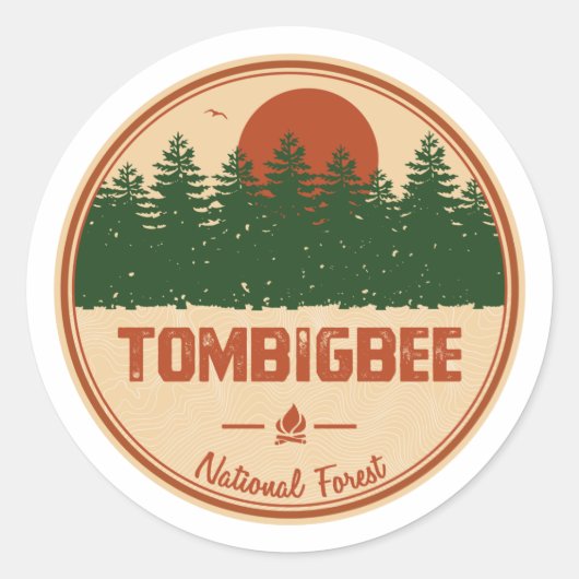 Tombigbee National Forest Runder Aufkleber (Vorderseite)