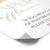 Tombola Diaper Zeichen boho Herbstblüte Poster (Ecke)