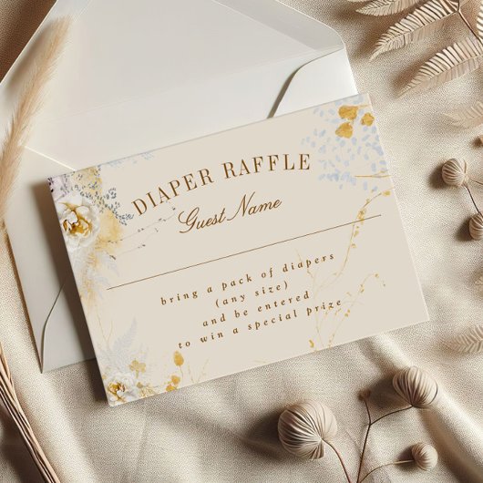 Tombola für botanische Krandusche Mitteilungskarte