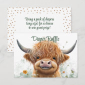 Tombola für Hochlandkuh RSVP Karte (Vorne/Hinten)