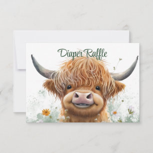 Tombola für Hochlandkuh RSVP Karte