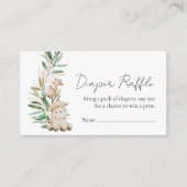 Tombola-Karten für süße kleine Lamm-Grünpflanzen Begleitkarte (Vorderseite)