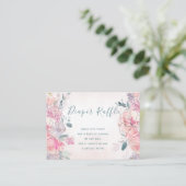 Tombola-Rose Duschkarte für Säuglinge Begleitkarte (Stehend Vorderseite)