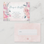 Tombola-Rose Duschkarte für Säuglinge Begleitkarte (Vorne/Hinten)