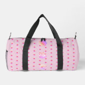 Tomboy Pink Boho Blumen-Duffel-Tasche Duffle Bag (Rückseite)
